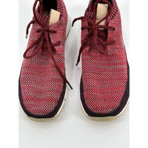 Clarks Trigenic Women's Sneakers Red Fabric Lace Up Lightweight Rubber Sole 9M